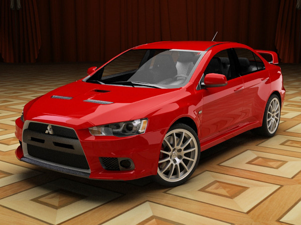 3d model mitsubishi lancer evolution x - Mitsubishi Lancer Evolution X STD materials by fabelar