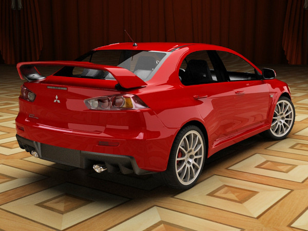 3d model mitsubishi lancer evolution x - Mitsubishi Lancer Evolution X STD materials by fabelar