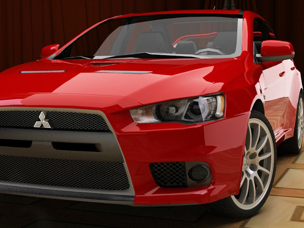 3d model mitsubishi lancer evolution x - Mitsubishi Lancer Evolution X STD materials by fabelar