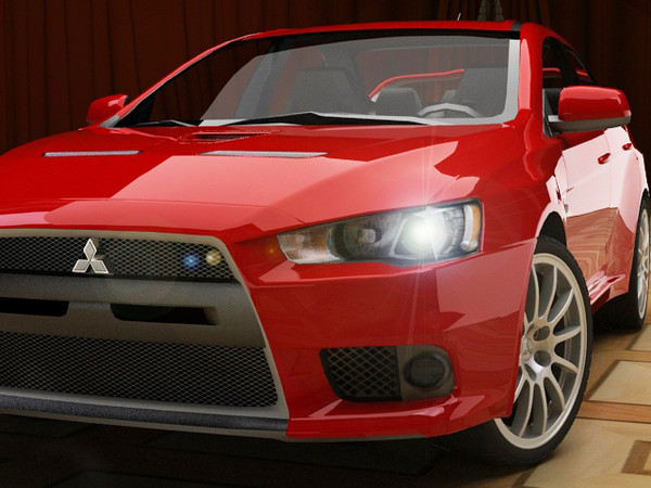 3d model mitsubishi lancer evolution x - Mitsubishi Lancer Evolution X STD materials by fabelar