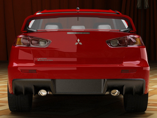 3d model mitsubishi lancer evolution x - Mitsubishi Lancer Evolution X STD materials by fabelar