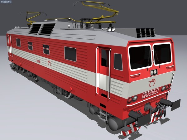 3d electric locomotive zssk model - ZSSK263.rar by tikalok