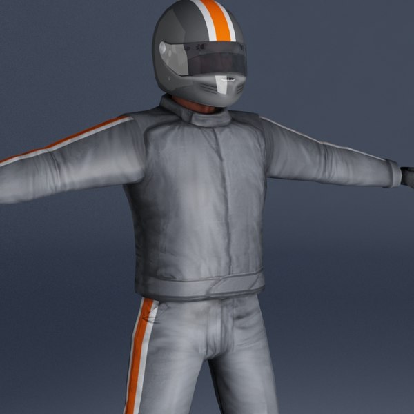 motorcycle rider 3d model - Bike Rider A VRay... by ES3DStudios
