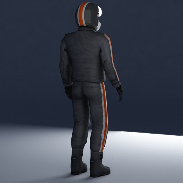 motorcycle rider 3d model - Bike Rider A VRay... by ES3DStudios