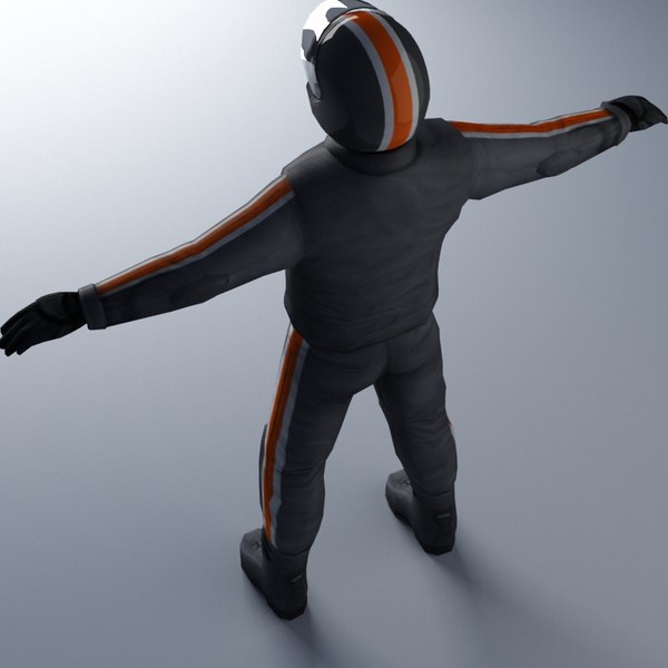 motorcycle rider 3d model - Bike Rider A VRay... by ES3DStudios