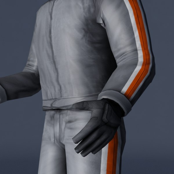 motorcycle rider 3d model - Bike Rider A VRay... by ES3DStudios