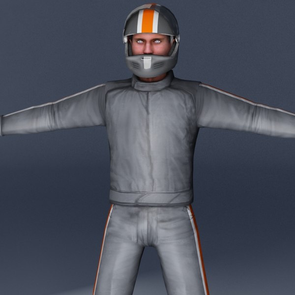 motorcycle rider 3d model - Bike Rider A VRay... by ES3DStudios
