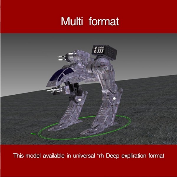max animation rigged weapons - Battle robot character by Zigzain