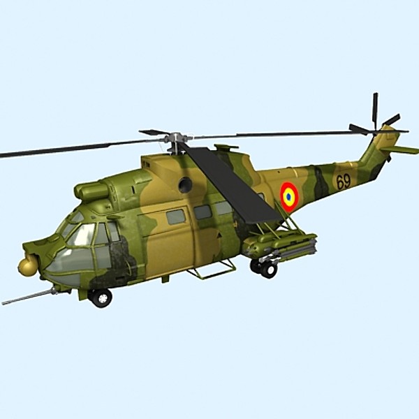 iar 330 puma helicopter 3d model - IAR 330 Puma SOCAT by Sandu_Bublic