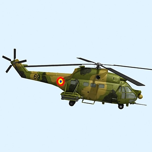 iar 330 puma helicopter 3d model - IAR 330 Puma SOCAT by Sandu_Bublic