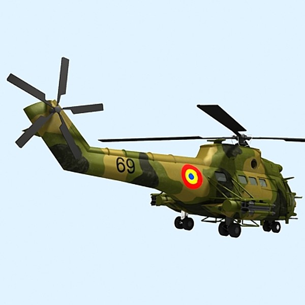 iar 330 puma helicopter 3d model - IAR 330 Puma SOCAT by Sandu_Bublic