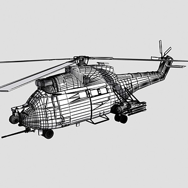 iar 330 puma helicopter 3d model - IAR 330 Puma SOCAT by Sandu_Bublic