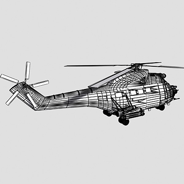 iar 330 puma helicopter 3d model - IAR 330 Puma SOCAT by Sandu_Bublic