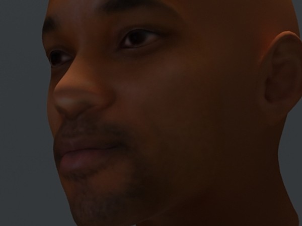smith face uv 3d model - Will Smith by fabelar