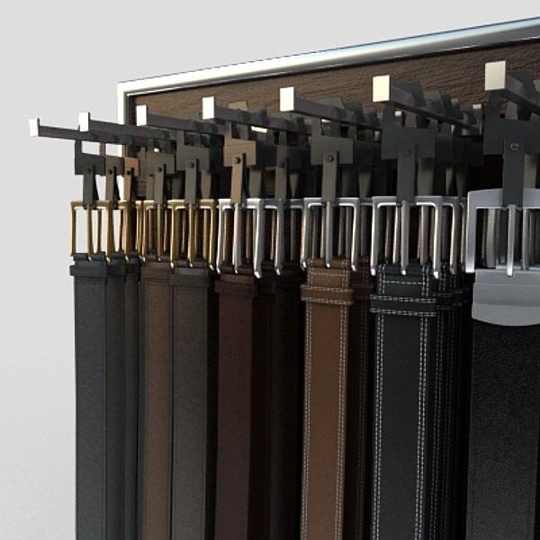 3d belt rack display model - belt rack by monkeyodoom