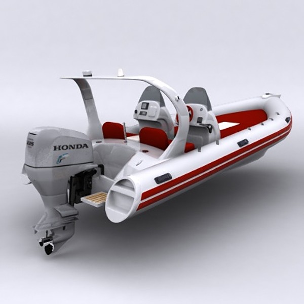 3d rigid inflatable boat - Rigid Inflatable Boat 04 by MikkeDeMonia