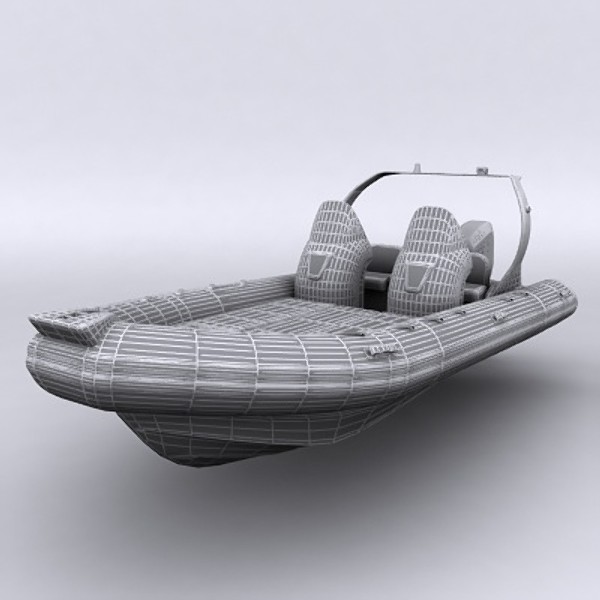 3d rigid inflatable boat - Rigid Inflatable Boat 04 by MikkeDeMonia