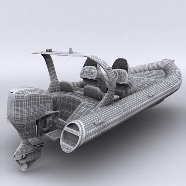 3d rigid inflatable boat - Rigid Inflatable Boat 04 by MikkeDeMonia