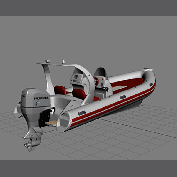 3d rigid inflatable boat - Rigid Inflatable Boat 04 by MikkeDeMonia