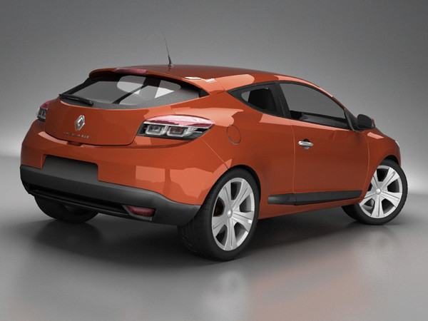 renault megane coupè 2009 3d model - Renault Megane coupè 2009 standard materials by fabelar