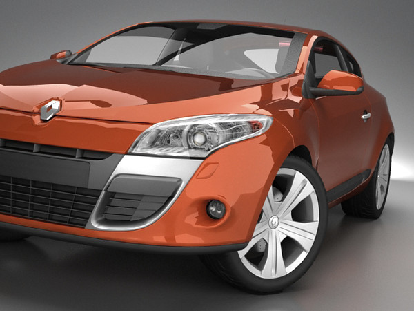 renault megane coupè 2009 3d model - Renault Megane coupè 2009 standard materials by fabelar