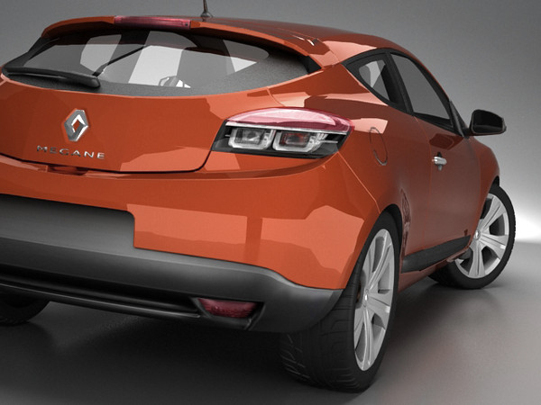 renault megane coupè 2009 3d model - Renault Megane coupè 2009 standard materials by fabelar
