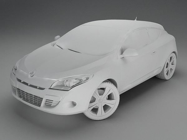 renault megane coupè 2009 3d model - Renault Megane coupè 2009 standard materials by fabelar