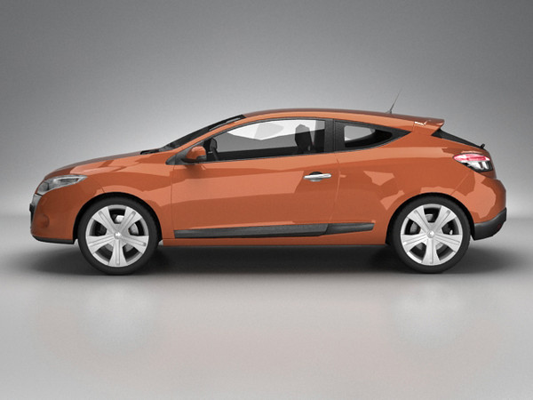 renault megane coupè 2009 3d model - Renault Megane coupè 2009 standard materials by fabelar