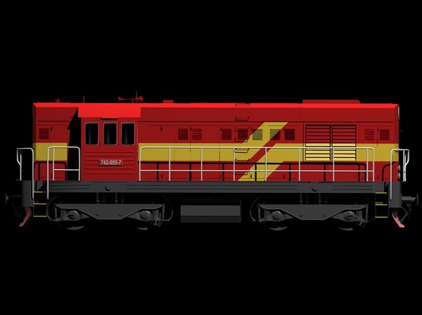 3d diesel locomotive 742 model - 742.rar by tikalok