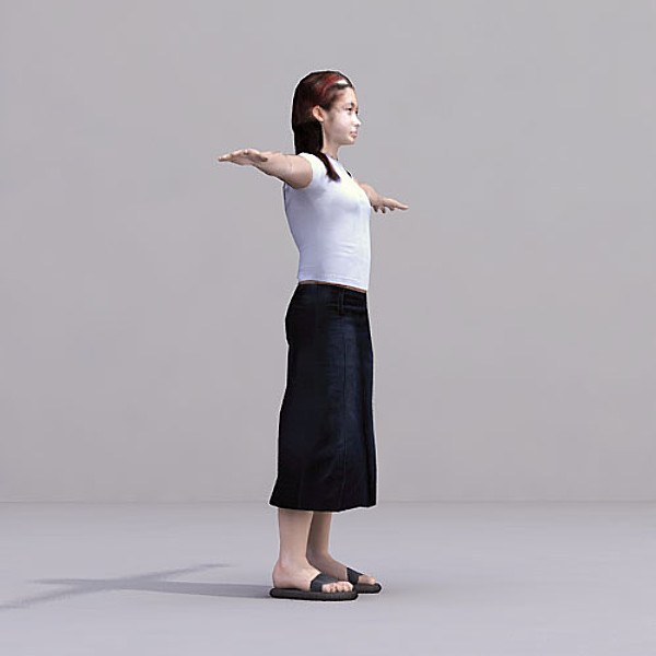 3ds max axyz characters rigged human - CWom0022-Tp by axyzdesign