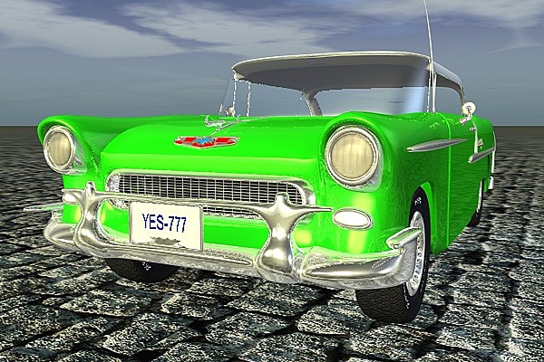 3dsmax classic chevrolet - Chevrolet 1950s Bel Air (With Interior)... by Whong