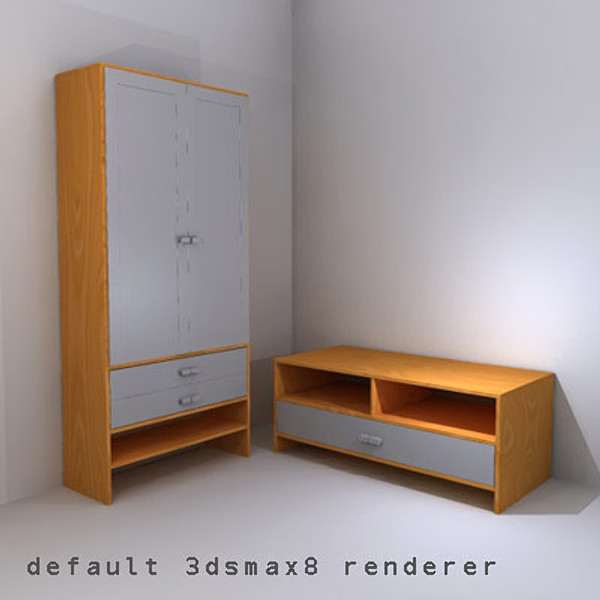 wardrobe console dresser 3d model - Tunhem by QLEE