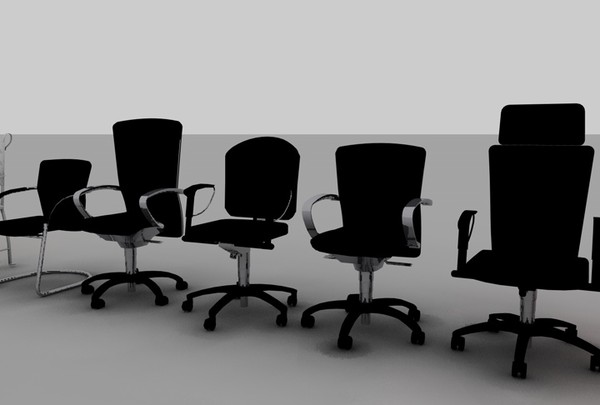 chair assortment 3d model - Chair Assortment by MattTrout