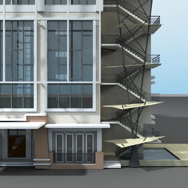 medium office 3ds - office building by thinice