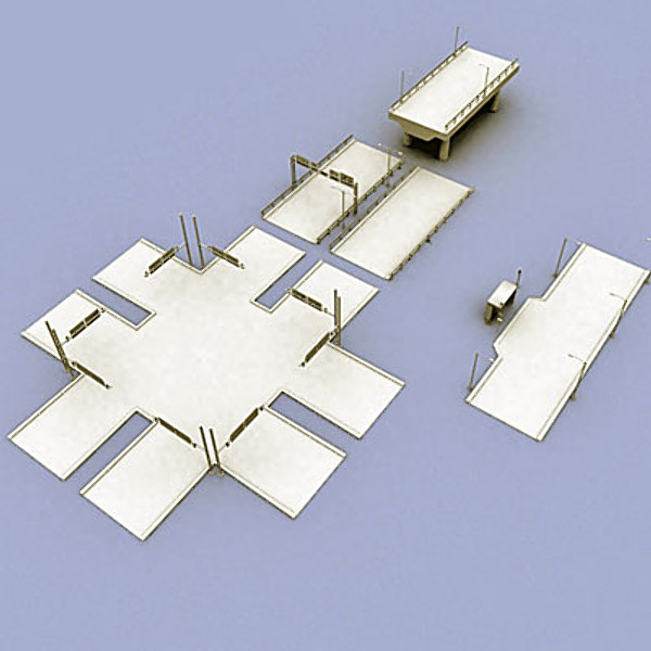 road elements motorway 3d max - Motorway_elements by QLEE