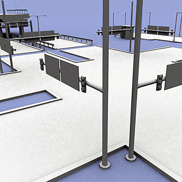 road elements motorway 3d max - Motorway_elements by QLEE