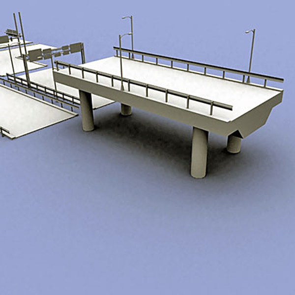 road elements motorway 3d max - Motorway_elements by QLEE