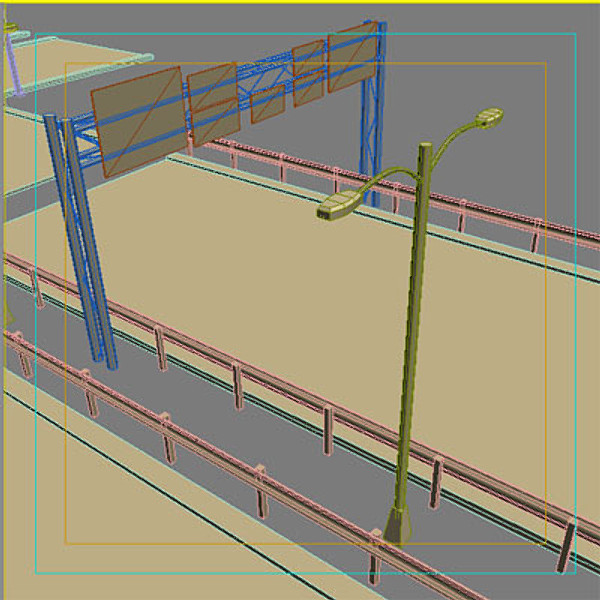 road elements motorway 3d max - Motorway_elements by QLEE