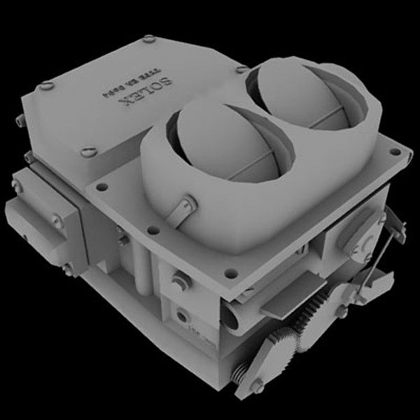 3ds max carburettor auto - Untextured carburetor by QLEE