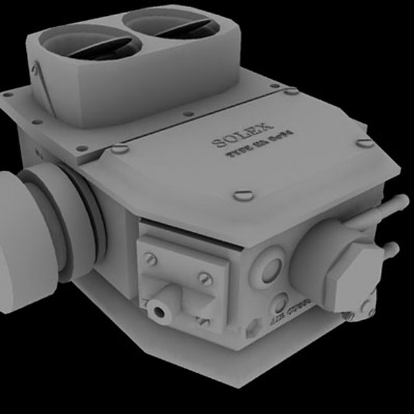 3ds max carburettor auto - Untextured carburetor by QLEE