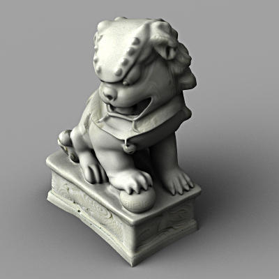 sculpture statue 3d max - S_dog by 3d_Wanderer