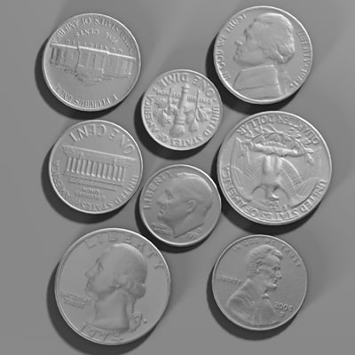c4d photo realistic coins - US Coins Collection C4d... by Marketing Arts Group