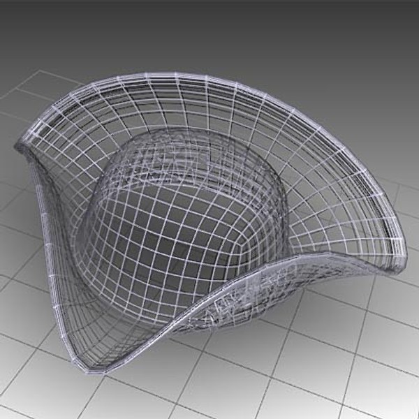 tricorne hat 3d 3ds - Tricorn by mostlysquare
