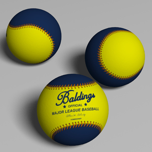 3ds 4 baseballs ball polygons - 4 Low Polygon Baseballs by tronitecgamestudios