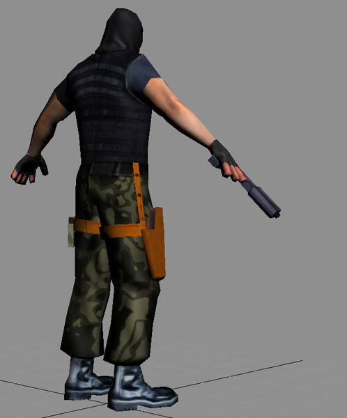 3d lo-poly ready big model - Soldier terrorist lo-poly... by anteyy