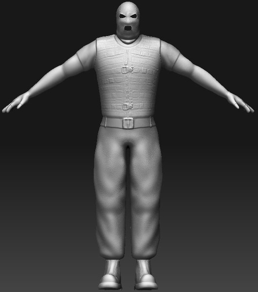3d lo-poly ready big model - Soldier terrorist lo-poly... by anteyy