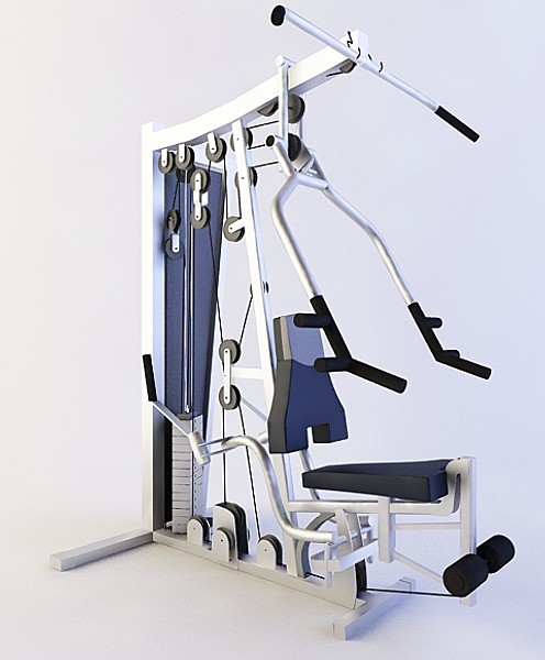 multigym excercise gym 3d max - Multigym by logesh_v