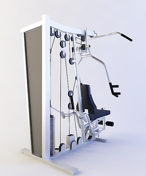 multigym excercise gym 3d max - Multigym by logesh_v