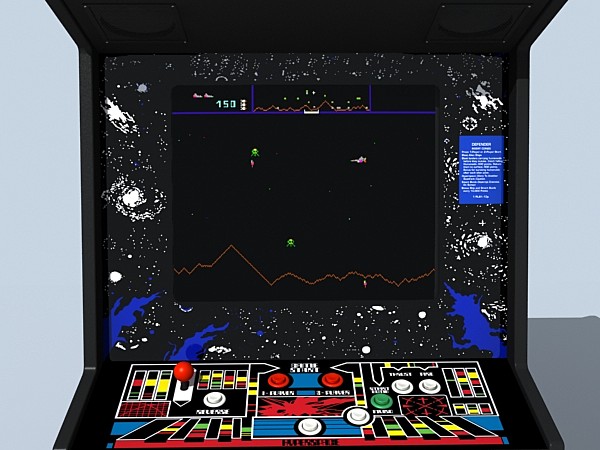 3d defender arcade model - defender arcade by monkeyodoom