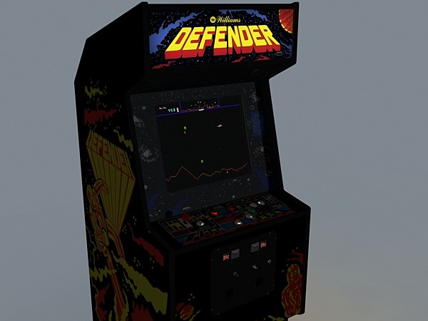 3d defender arcade model - defender arcade by monkeyodoom